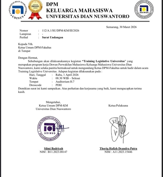 Training Legislative Universitas
